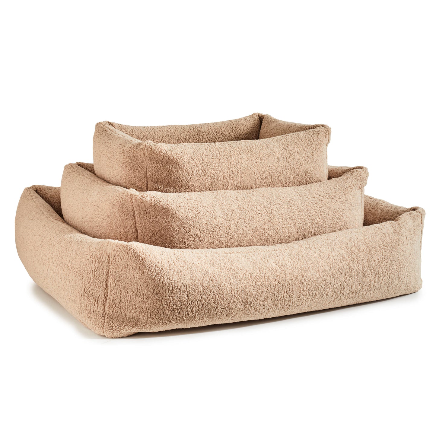 hondenmand teddy stof, boucle hondenbed