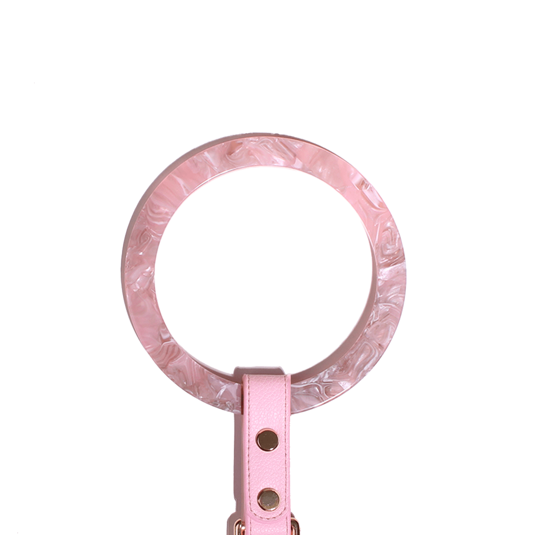 Bangle Hondenriem Rose Quartz