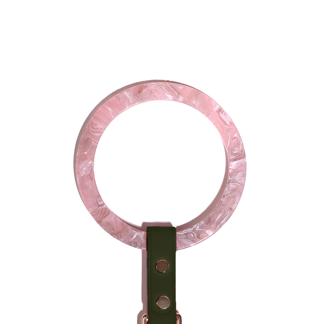 Bangle Hondenriem Rose Quartz