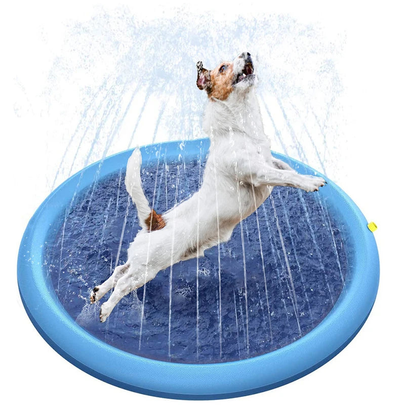 water speelmat, sproeimat hond, watermat hond