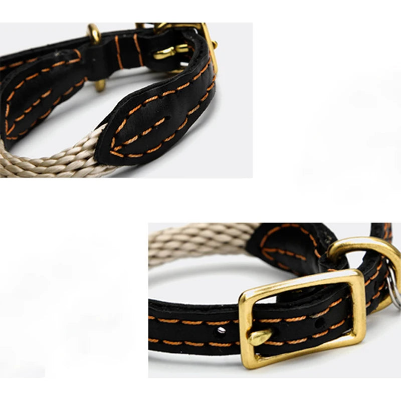 lederen honden halsband