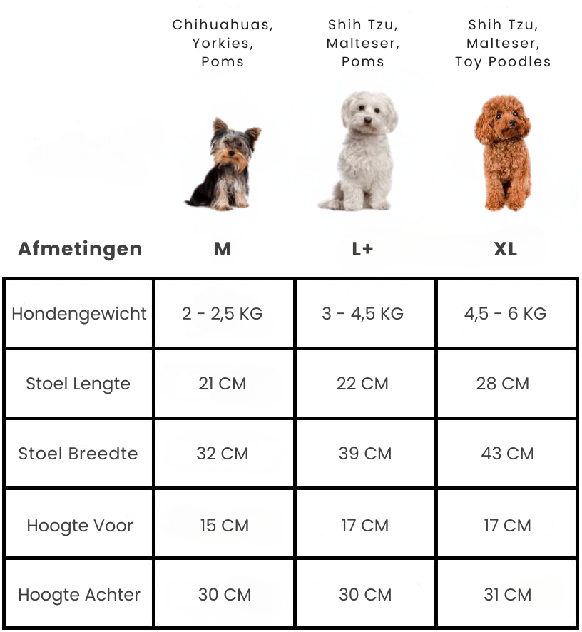 Luxe Honden Autostoel afmetingen