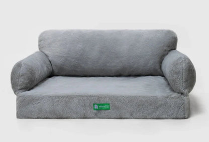 fluffy hondensofa, hondenmand, hondenbed geel