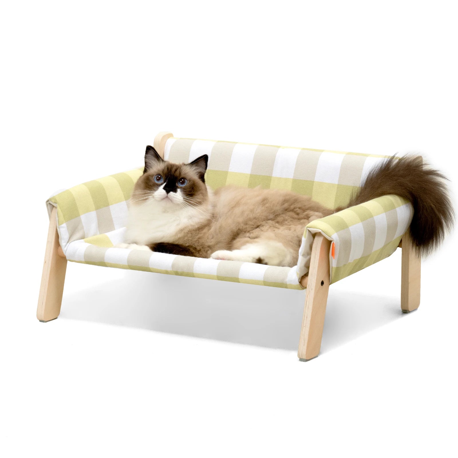 kattenmand, kattenbed, canvas, hout, stof