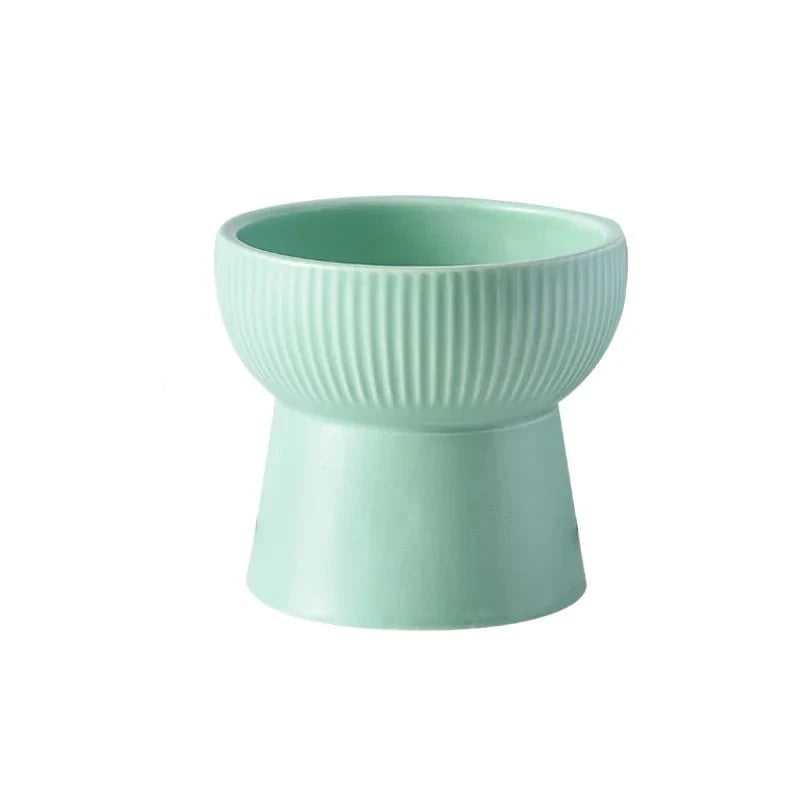 moderne scandinavische voerbak, drinkbak kat, modern, pastel kleuren, mintgroen