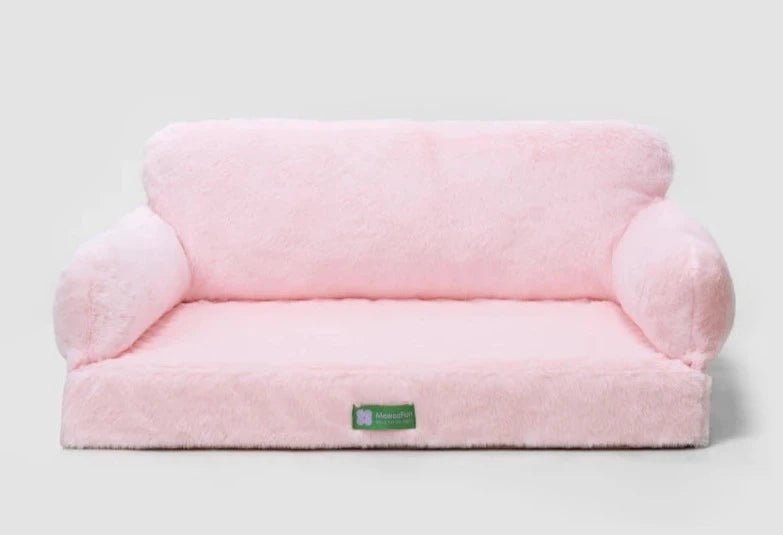 fluffy hondensofa, hondenmand, hondenbed geel