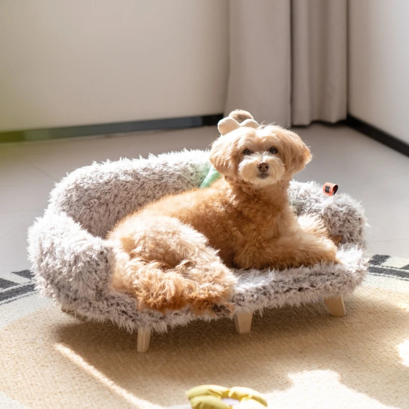 hondenbed op poten, hondenmand, hondebed fluffy teddy