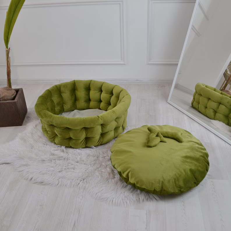 velvet hondenmand rond